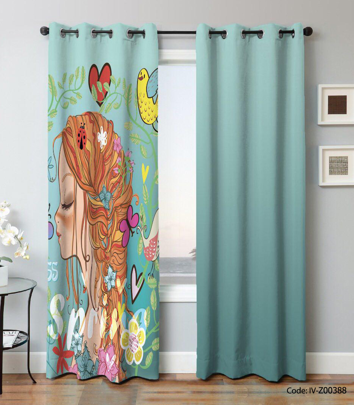 پرده پانچی دخترانه کودک مدل SPRING