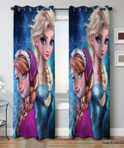 پرده پانچی اتاق کودک مدل السا و آنا