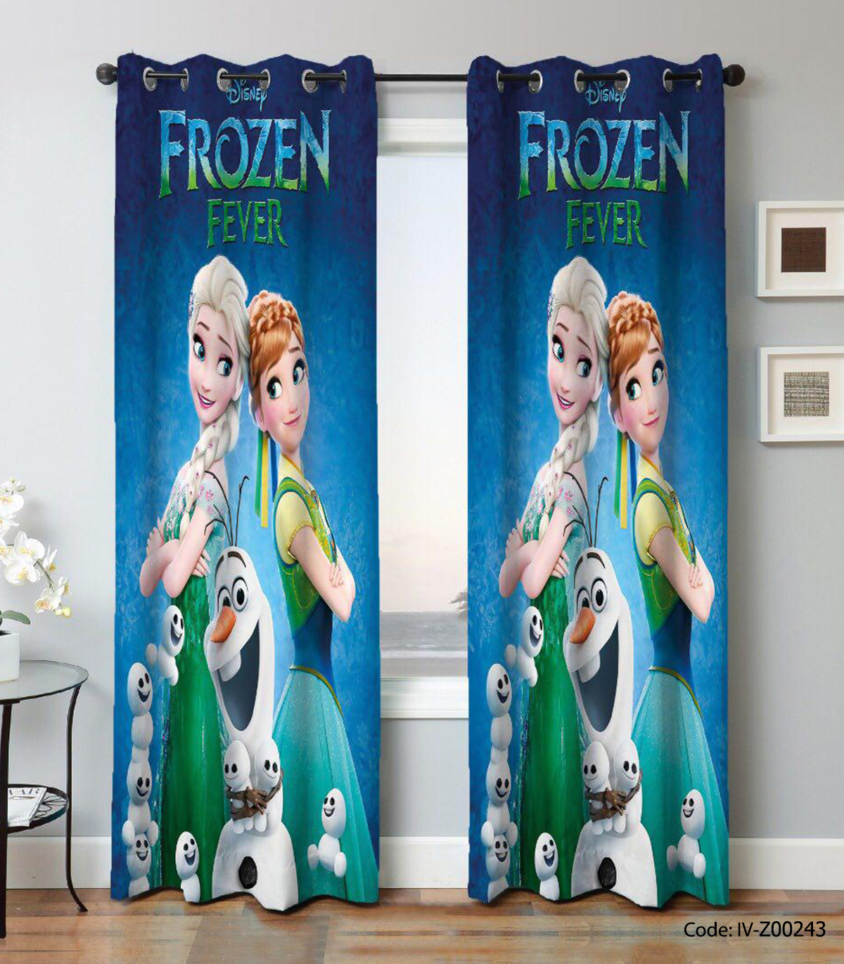 پرده دخترانه پانچی مدل FROZEN