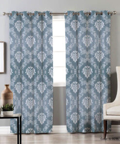 پرده دو تکه پانچی اتاق پذیرایی مدل 096