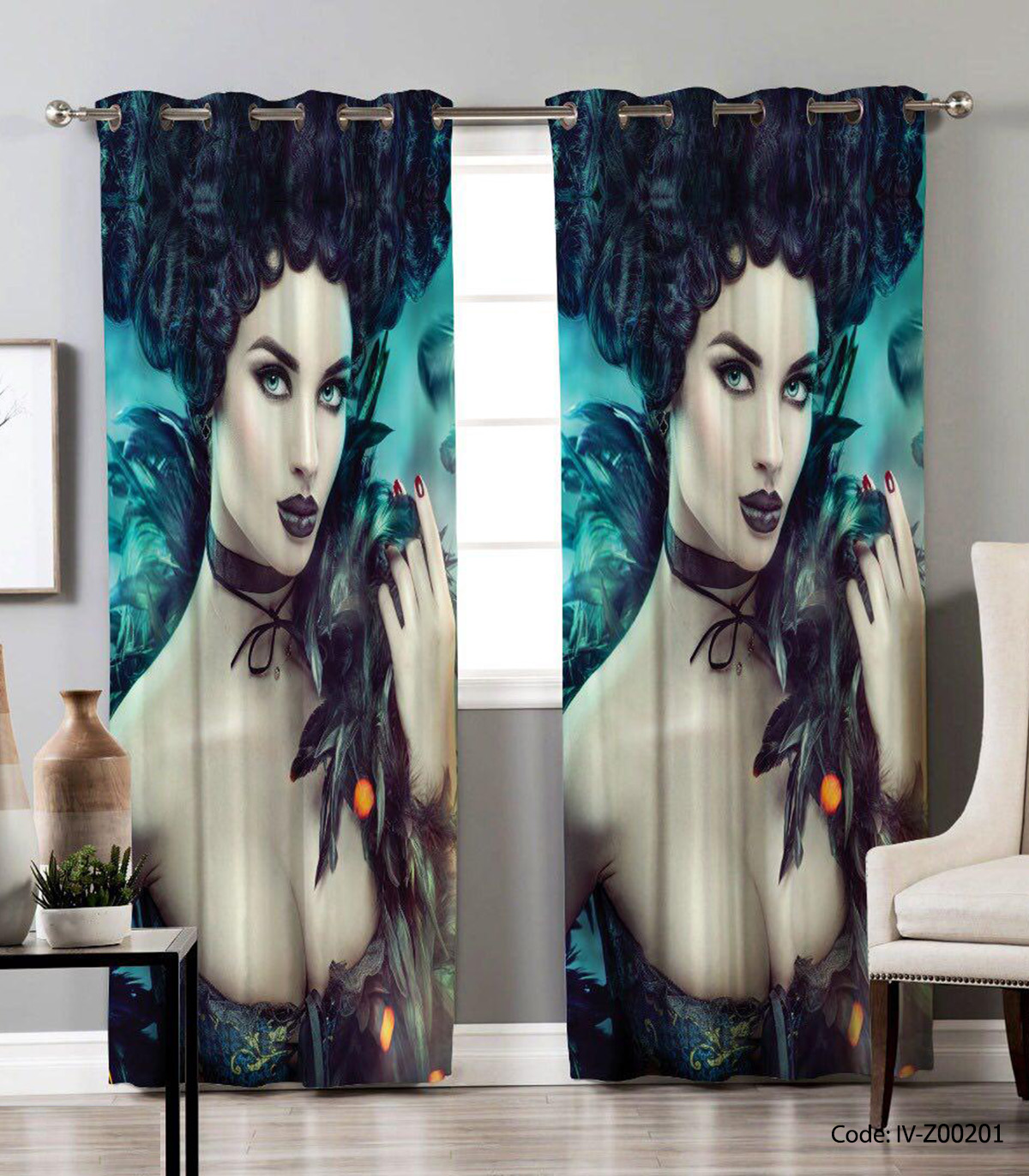 پرده پانچی آرایشگاه مدل بزک