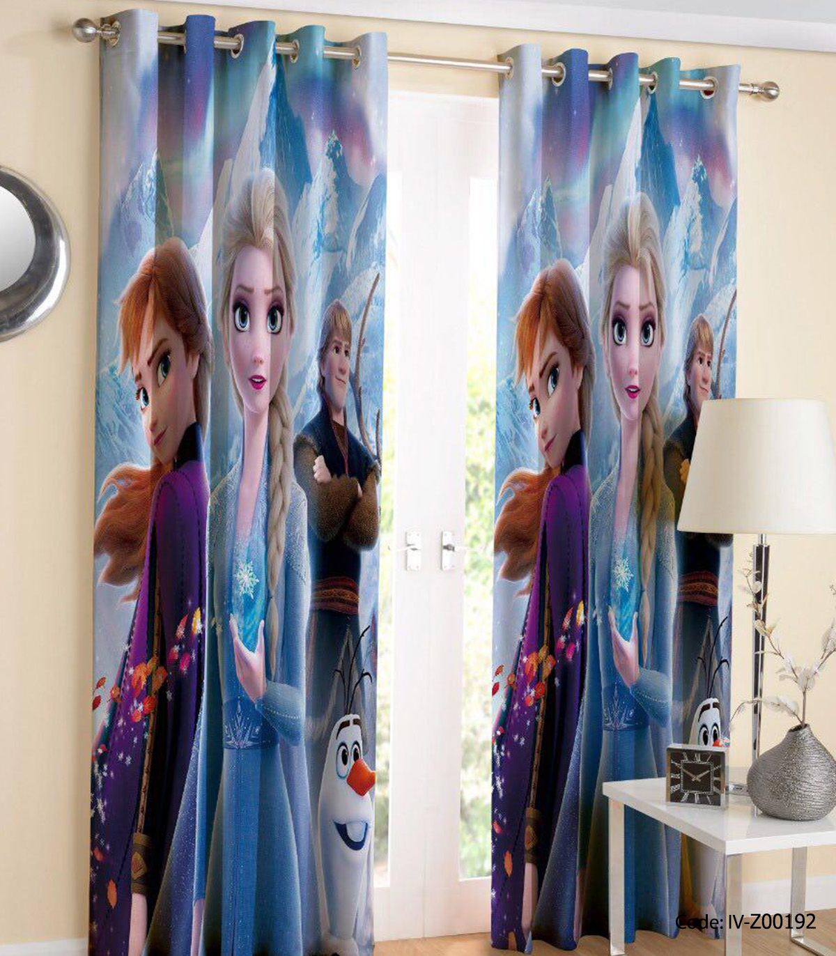 پرده کودک پانچی مدل فروزن