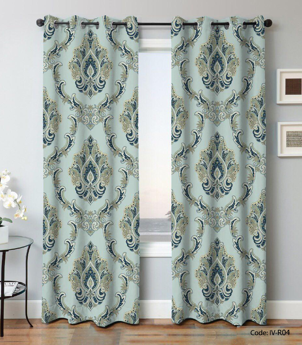 پرده دو تکه پانچی مدل R04