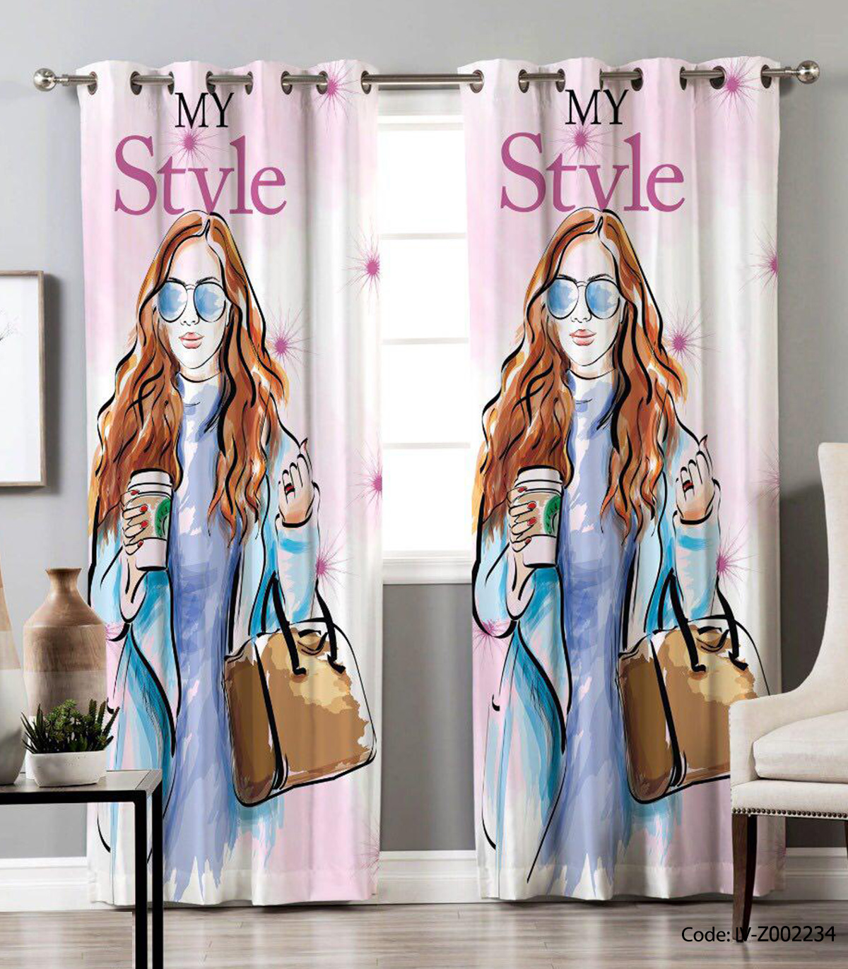 پرده پانچی نوجوان دخترانه مدل MY STYLE