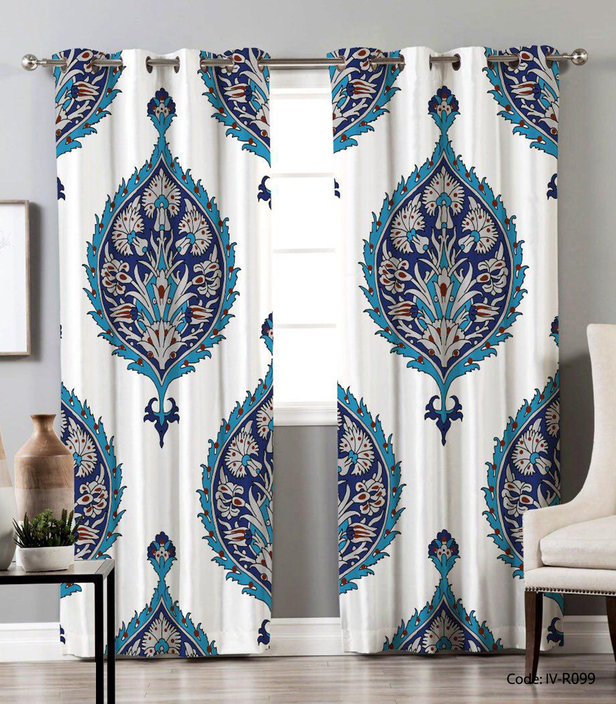 پرده پانچی اتاق پذیرایی مدل ترشیز