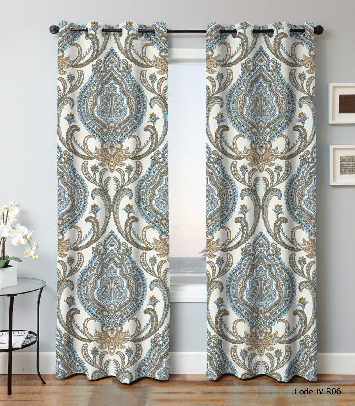 پرده پانچی اتاق پذیرایی مدل آساک