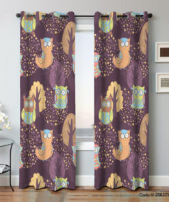 پرده پانچی اتاق کودک مدل جغد