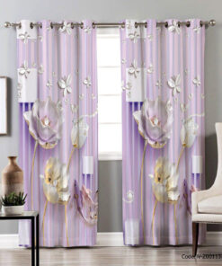 پرده پانچی دو تکه پذیرایی مدل پرواز