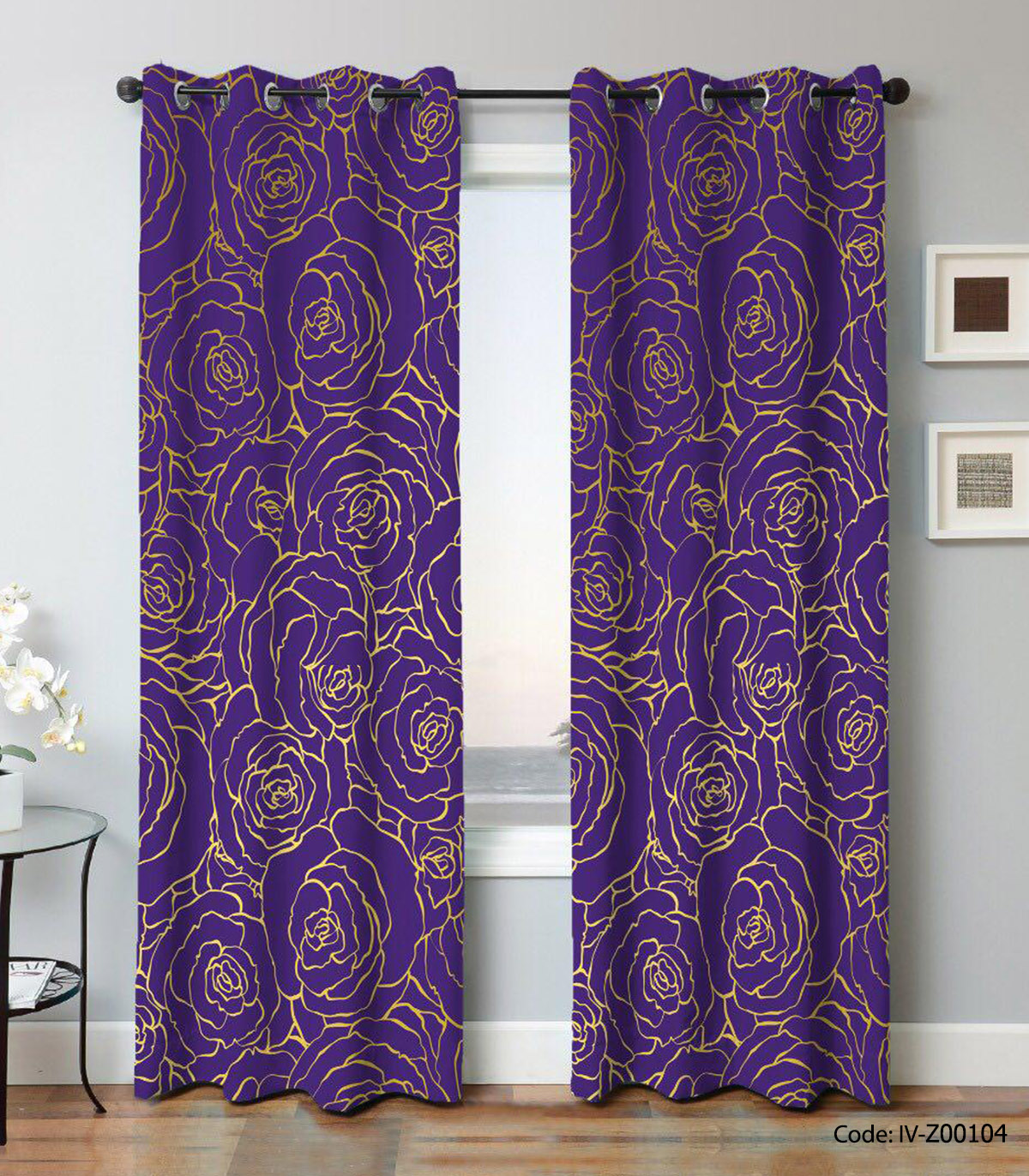 پرده 2 تکه پانچی پذیرایی مدل 104