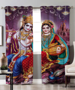 پرده پانچی 2 تکه مدل هندوستان