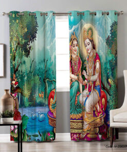 پرده پانچی 2 تکه اتاق خواب مدل برکه