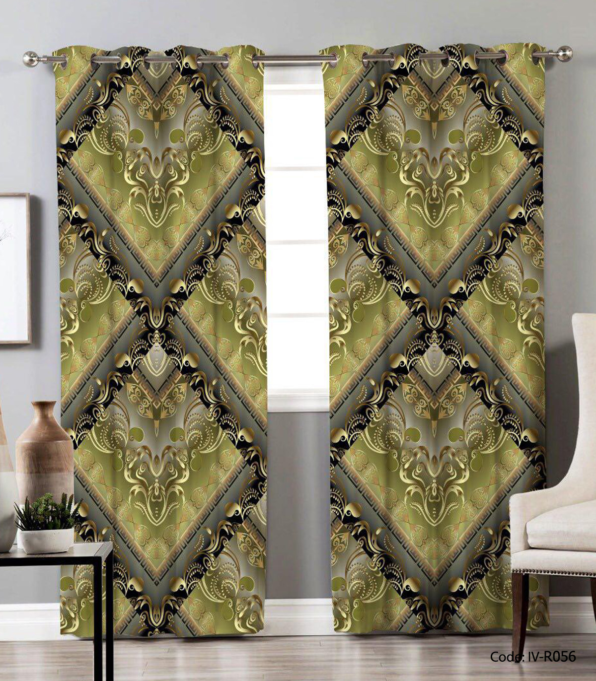 پرده پانچی اتاق پذیرایی طرح آرتاکوانا