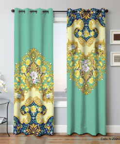 پرده دو تکه پانچی اتاق پذیرایی طرح آیاپیر