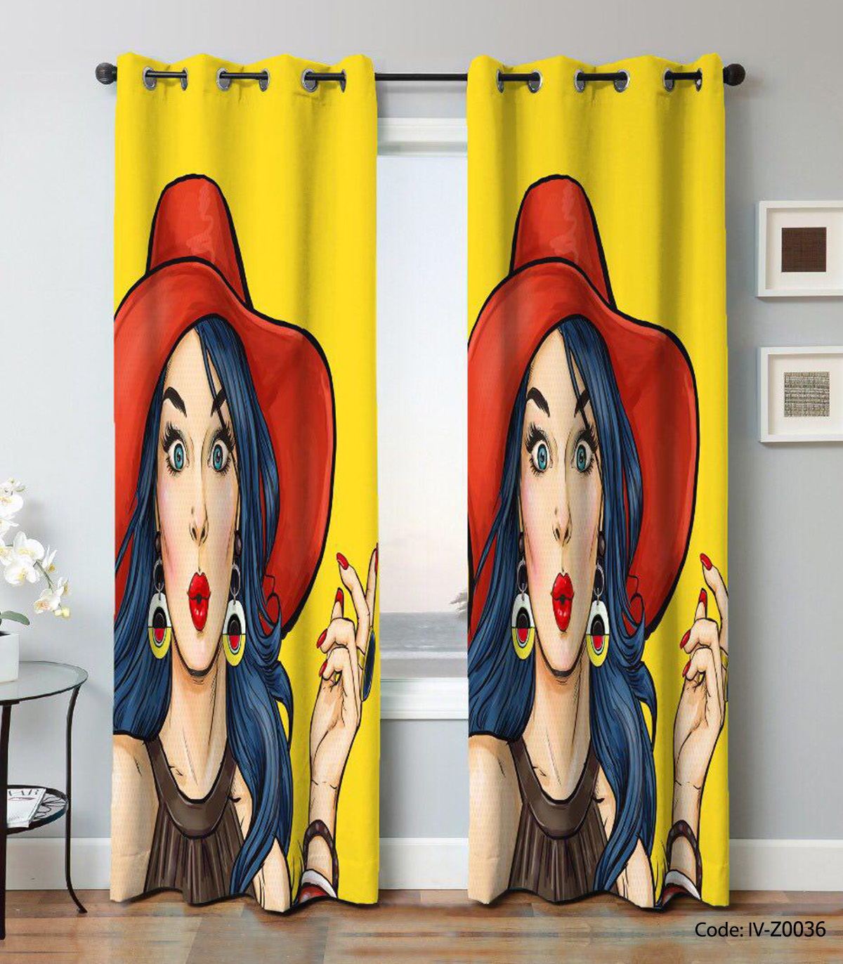 پرده پانچی آرایشگاه مدل GIRL