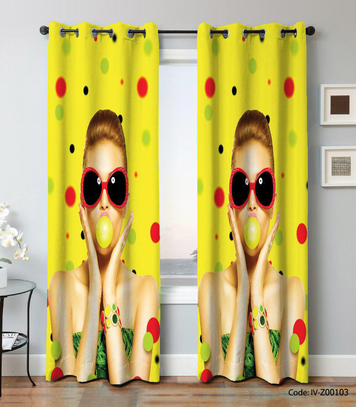 پرده پانچی آرایشگاه مدل WOW