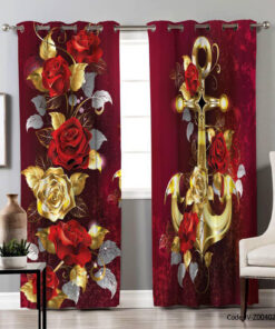 پرده پانچی اتاق پذیرایی طرح کلاسیک