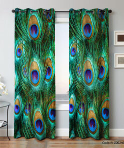 پرده پانچی اتاق خواب و پذیرایی طرح طاووس