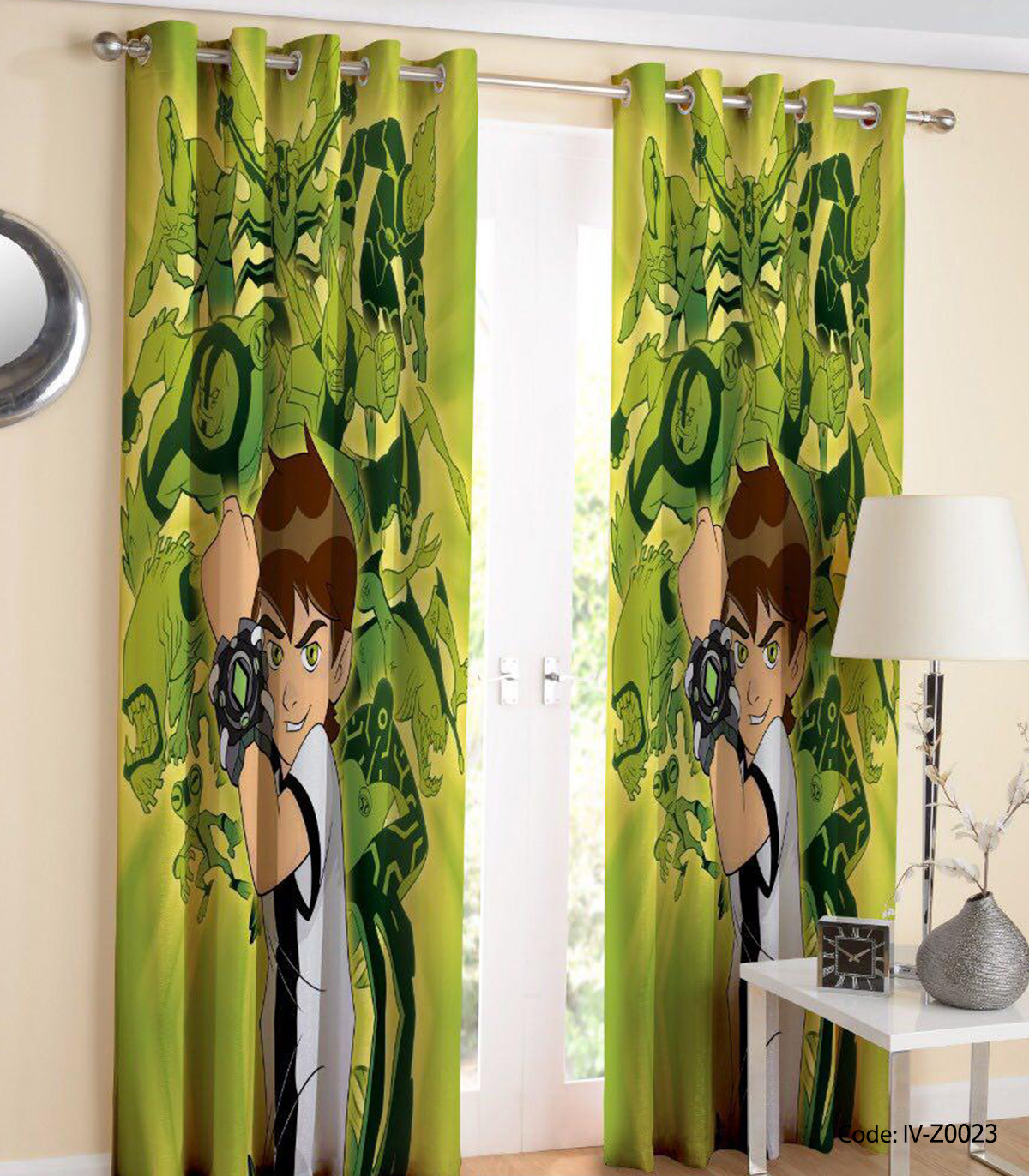 پرده پانچی پسرانه طرح بن تن 2