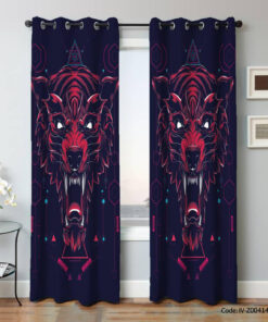 پرده پانچی دو تکه طرح وحشت