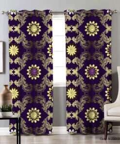 پرده دو تکه پانچی اتاق پذیرایی طرح اکسین