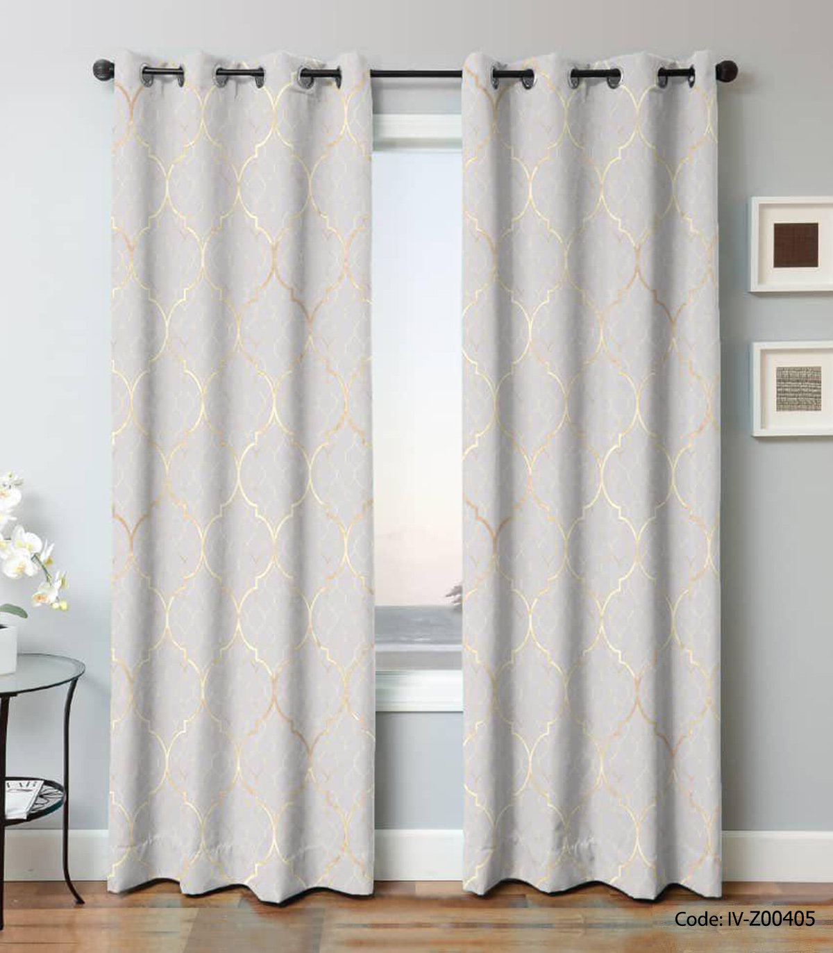 پرده پانچی دو تکه طرح اکباتان