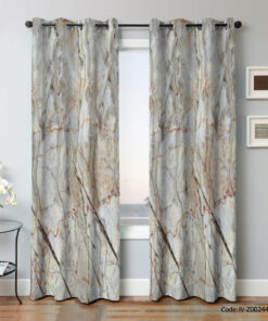 پرده دو تکه پانچی پذیرایی مدل مرمریت