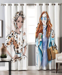 پرده پانچی دخترانه مدل استایل