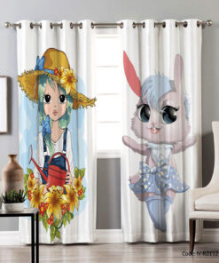 پرده پانچی اتاق کودک مدل RABBIT
