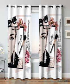 پرده پانچی دو تکه مدل EYE