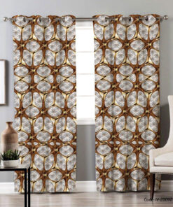 پرده پانچ دو تکه اتاق پذیرایی مدل سامنات