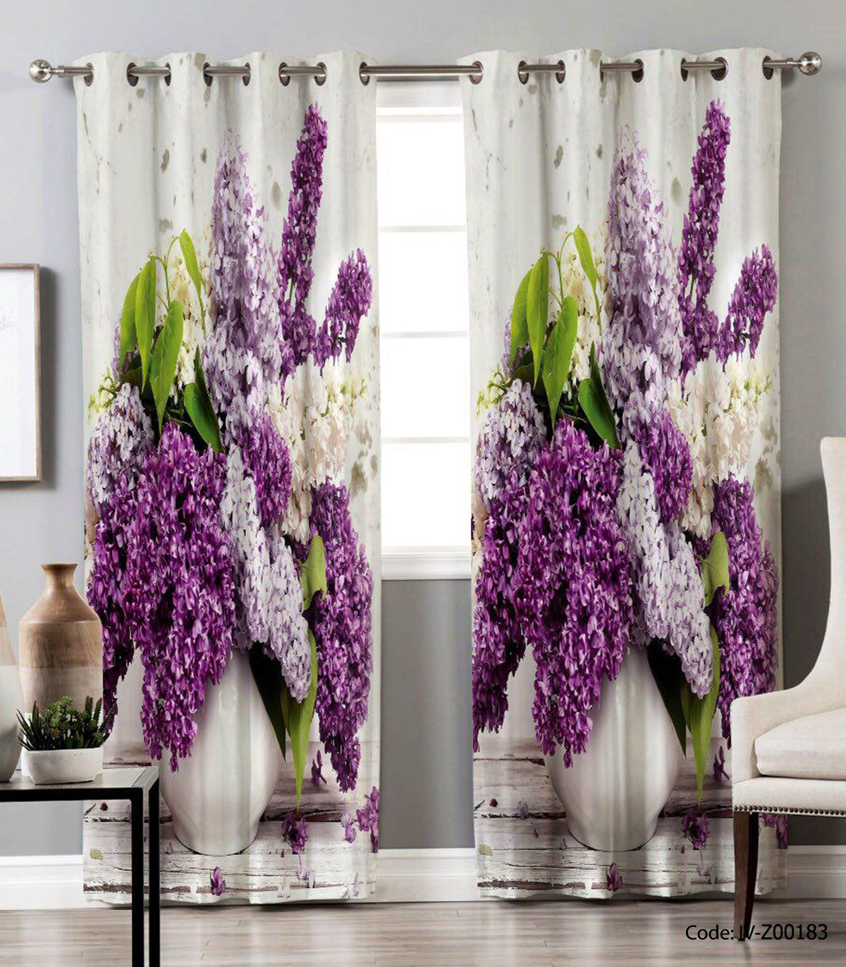 پرده پانچ اتاق خواب مدل اقاقیا