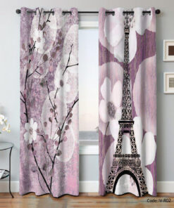 پرده پانچ اتاق خواب مدل بهار ایفل