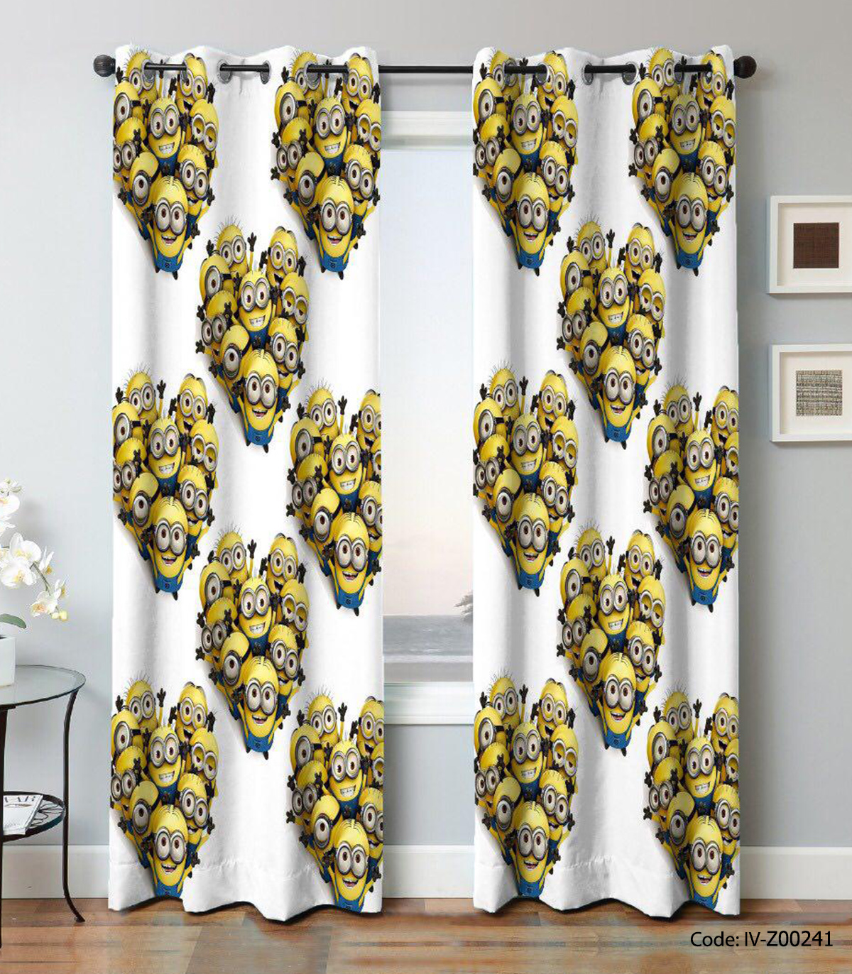 پرده پانچ اتاق خواب کودک مدل مینیون