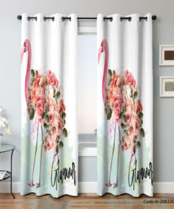 پرده پانچی دو تکه مدل پلیکان