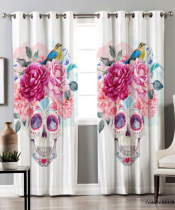 پرده پانچی 2 تکه مدل اسکلت