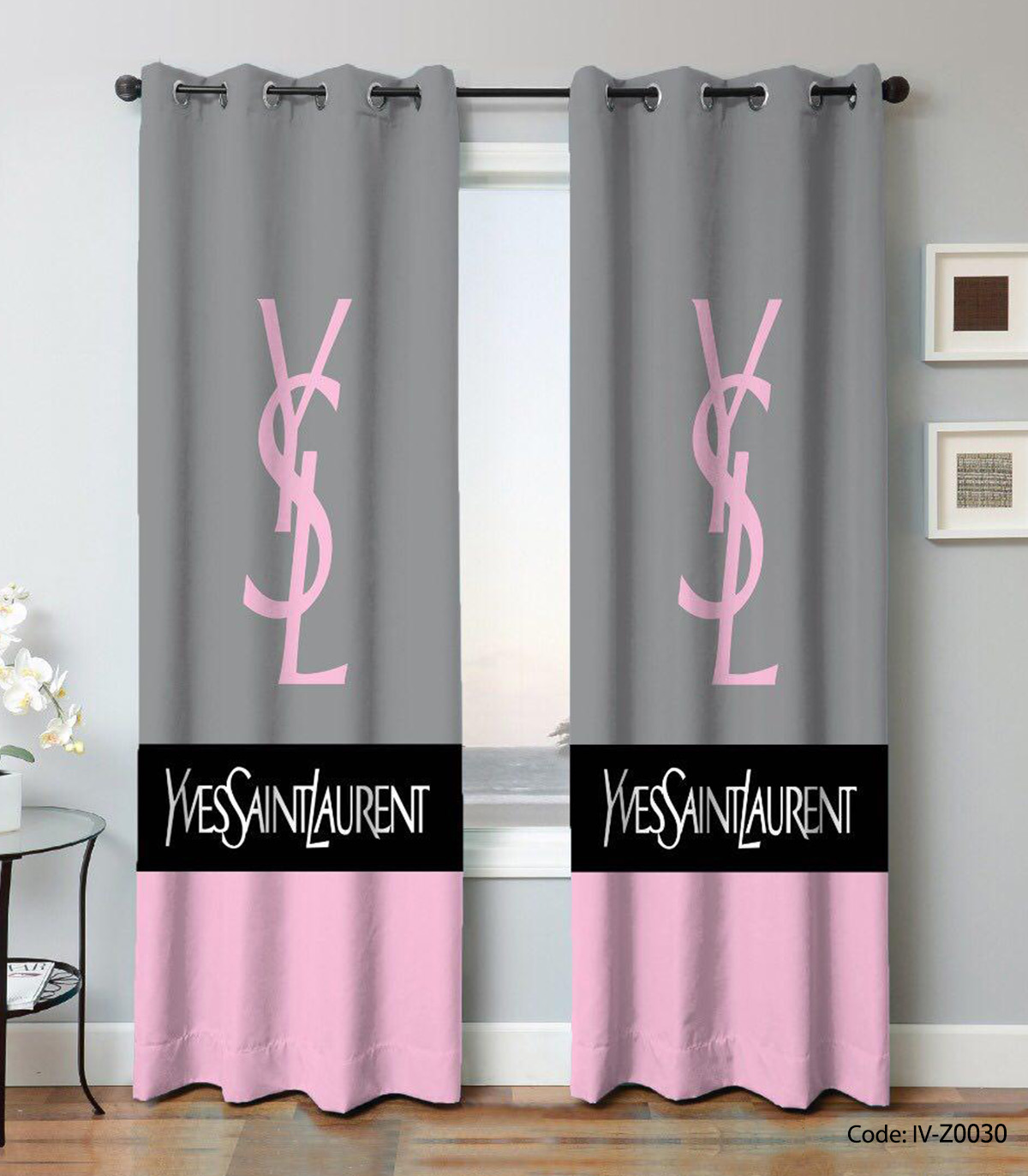 پرده پانچ اتاق خواب اسپرت مدل YVES SAINT LAURENT