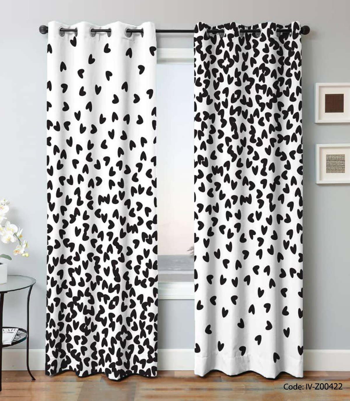 پرده پانچ اتاق خواب مدل قلبی