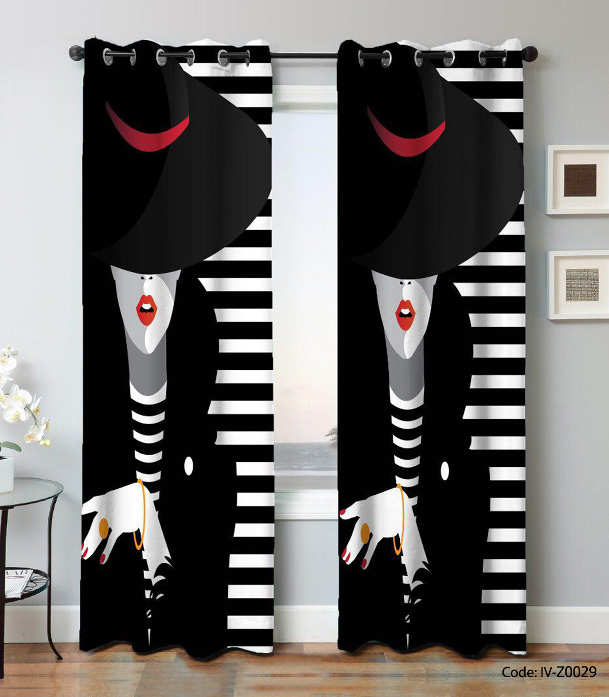 پرده پانچی آرایشگاه مدل HAT