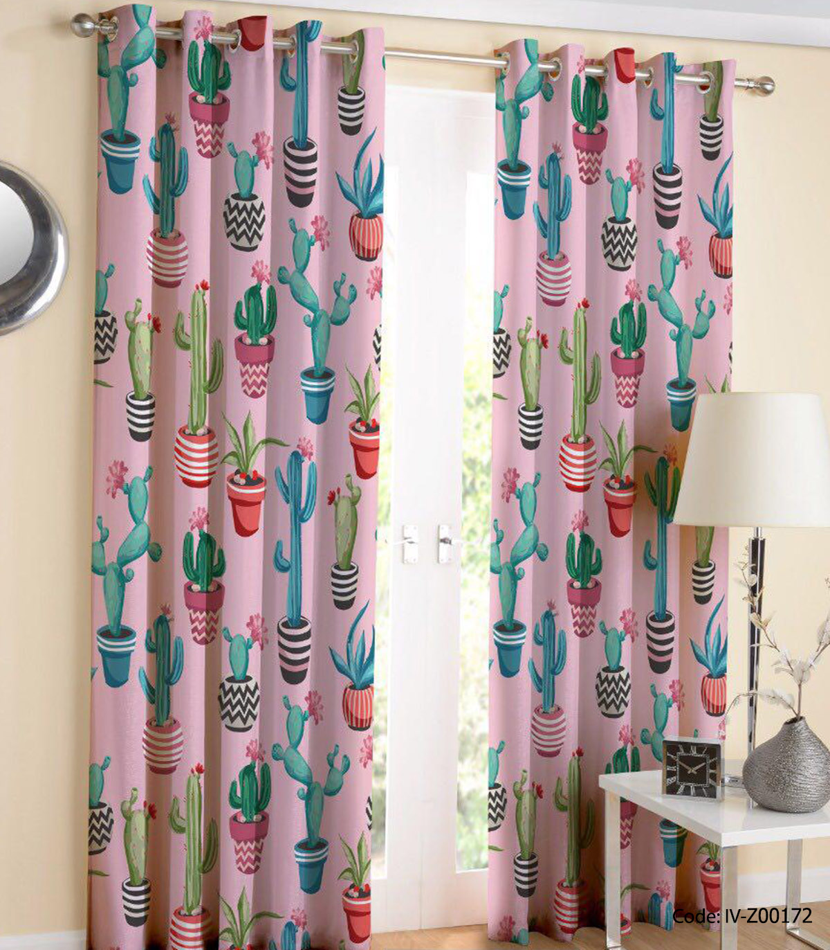 پرده پانچی اتاق خواب فانتزی مدل کاکتوس