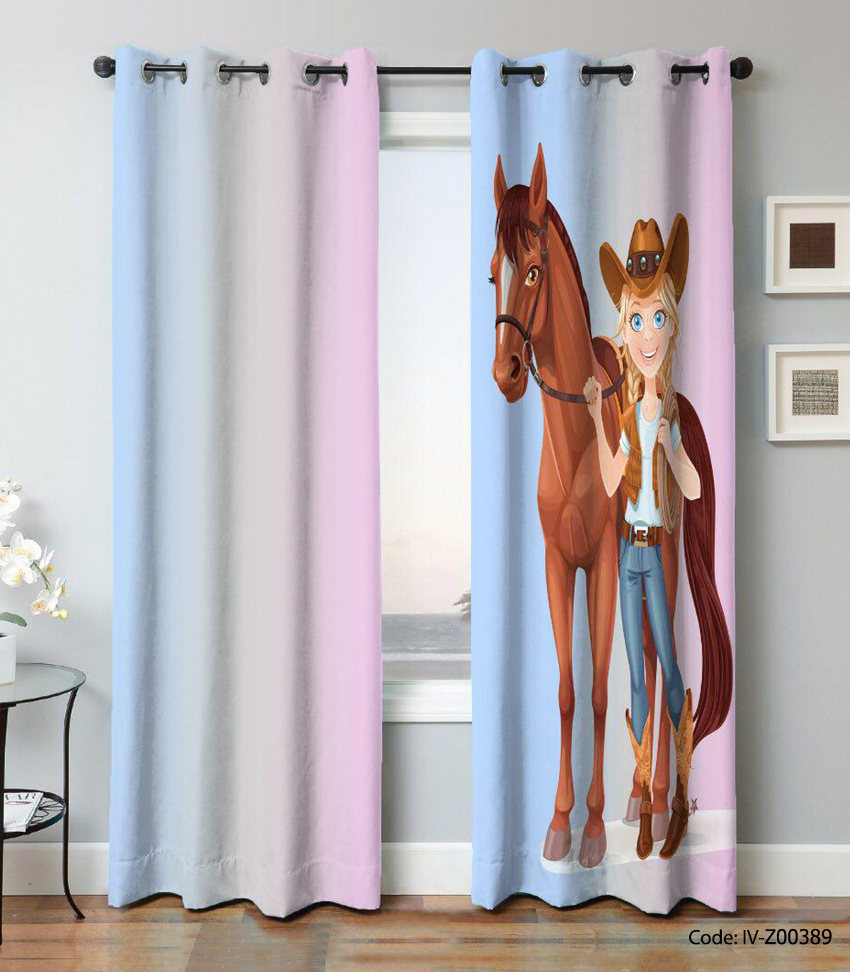 پرده پانچی اتاق کودک مدل تگزاس