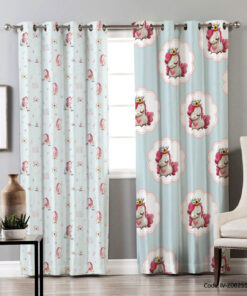 پرده پانچی اتاق کودک مدل یونیکورن