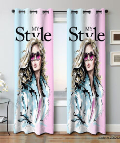 پرده پانچی دخترانه مدل MY STYLE