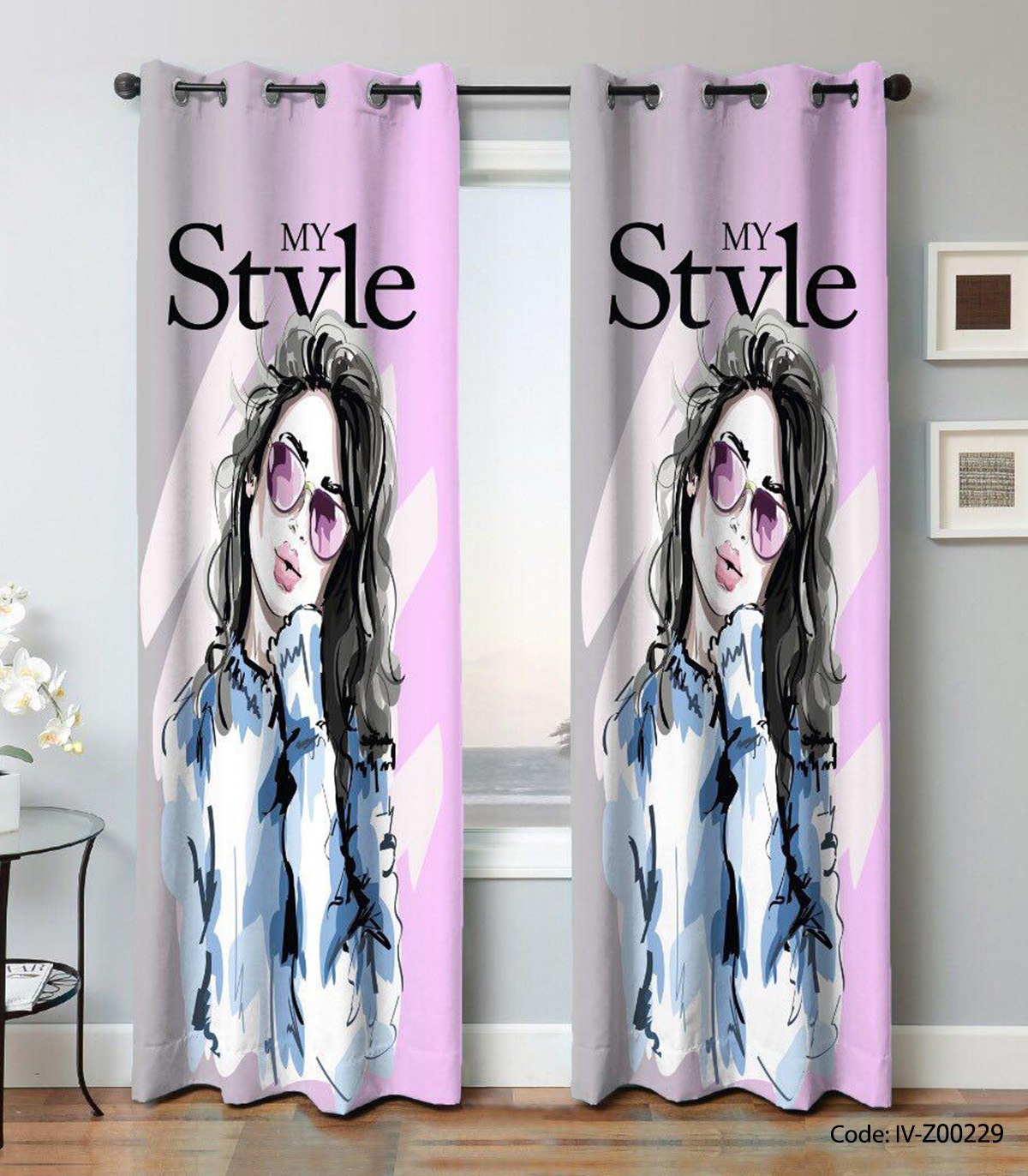 پرده پانچی اتاق نوجوان دخترانه مدل MY STYLE 3