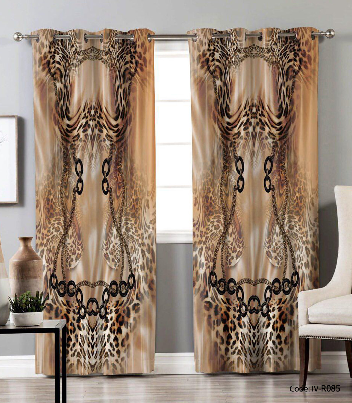 پرده پانچی اتاق پذیرایی مدل مهسا