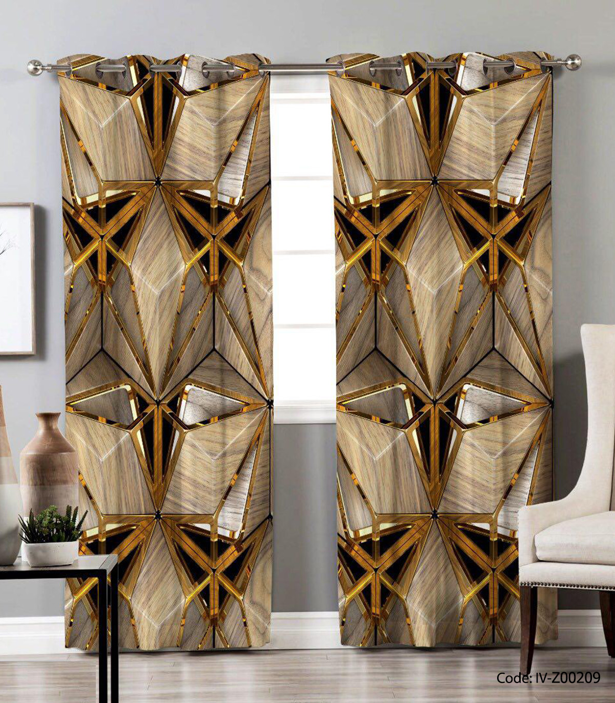 پرده پانچ پذیرایی مدل مهتا