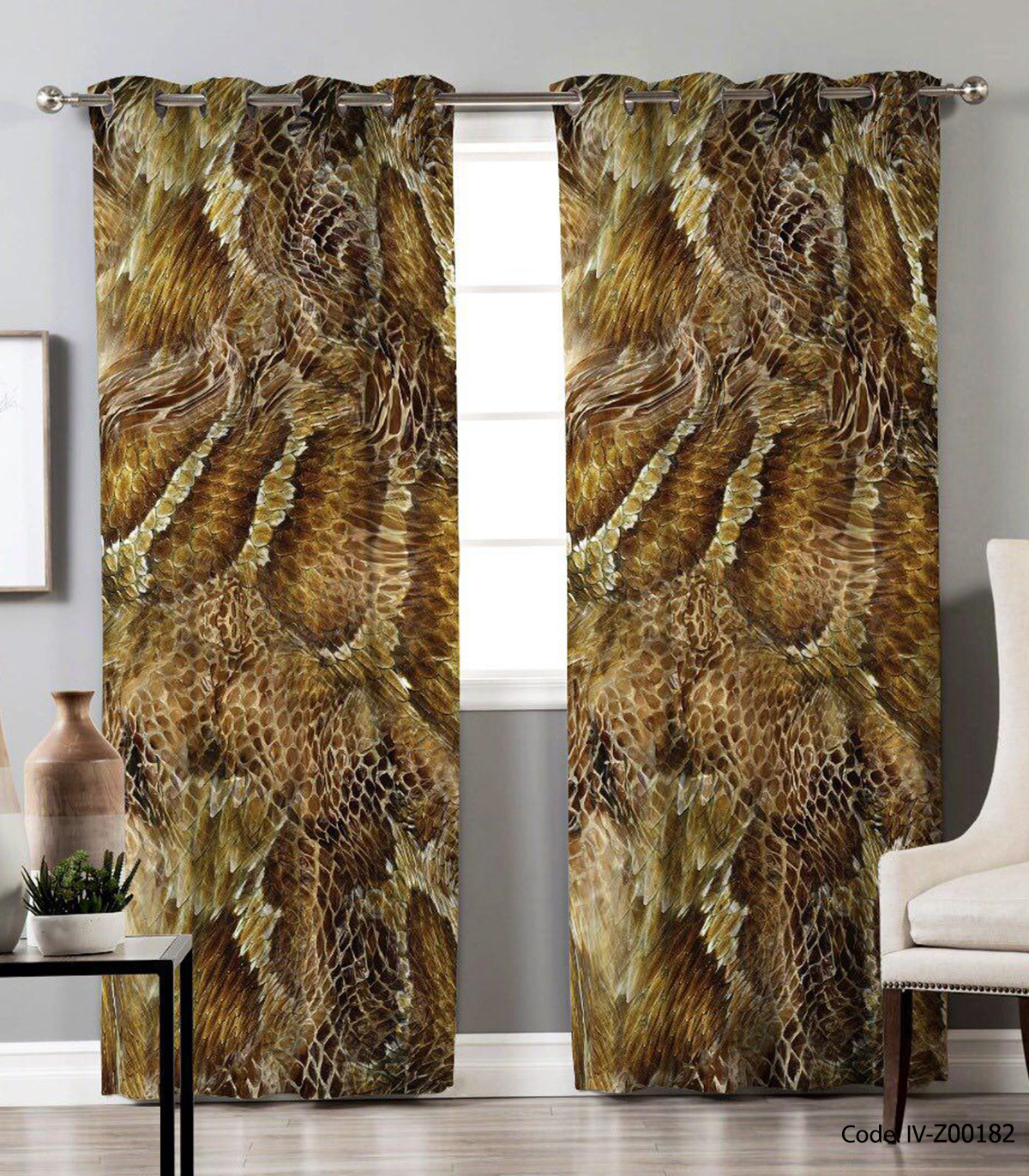 پرده پانچی 2 تکه مدل مریم