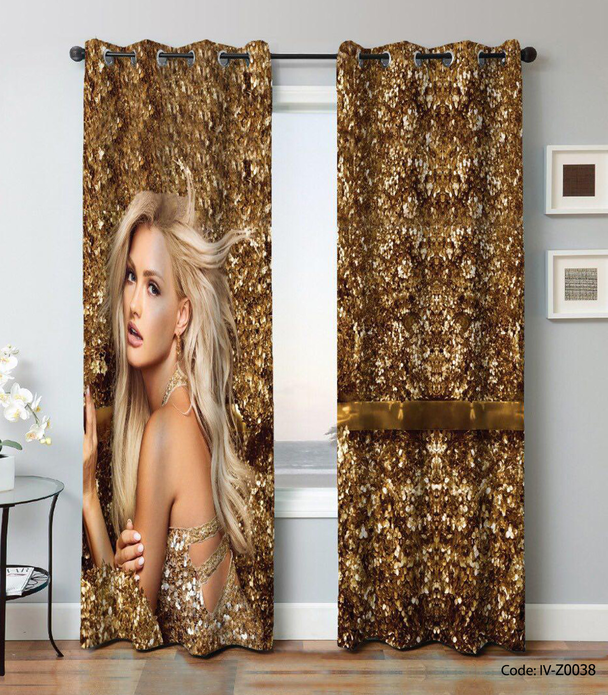 پرده پانچی دو تکه سالن ارایشگاه مدل ژاله 2