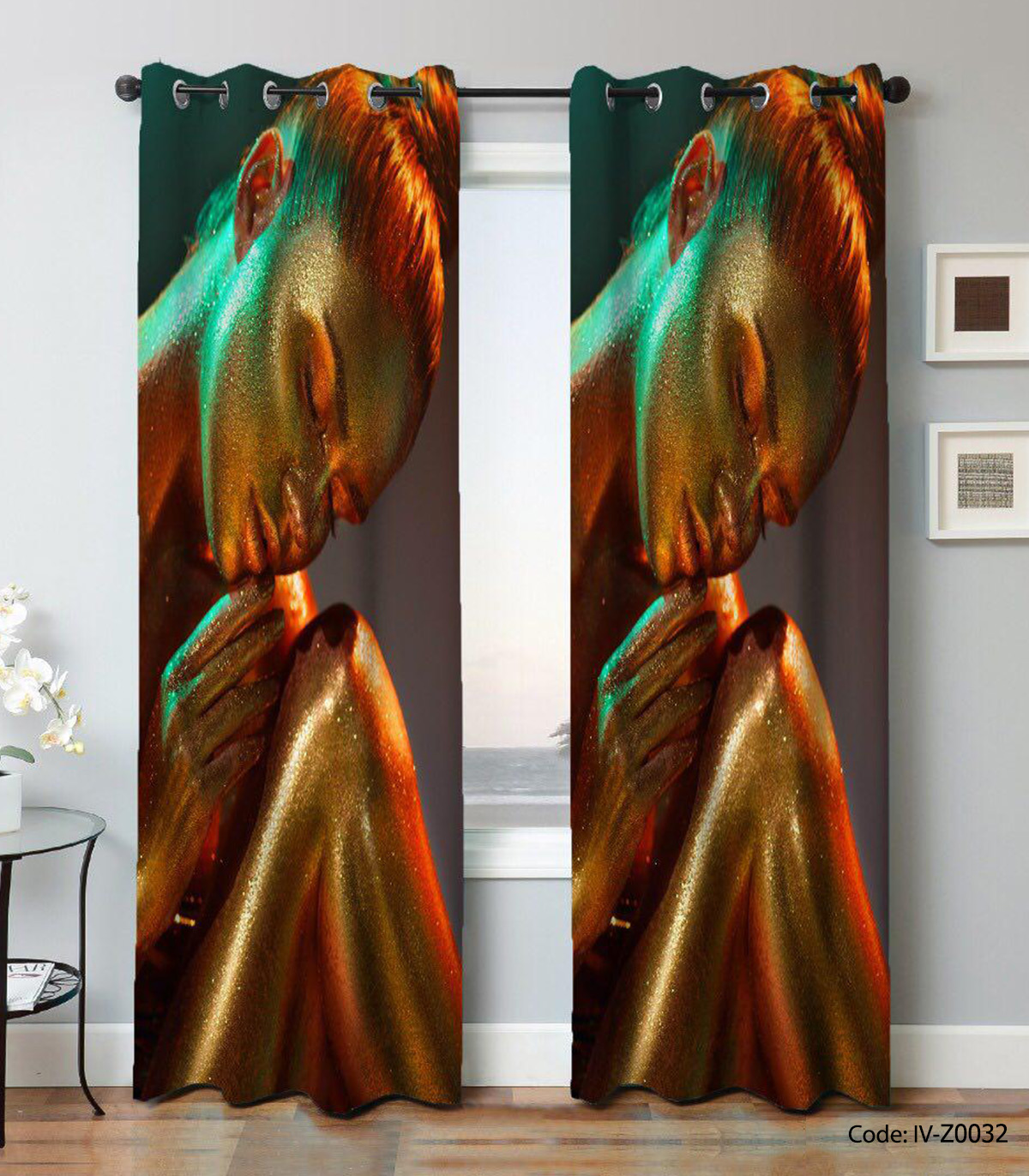 پرده پانچی دو تکه آرایشگاه مدل ژیلا