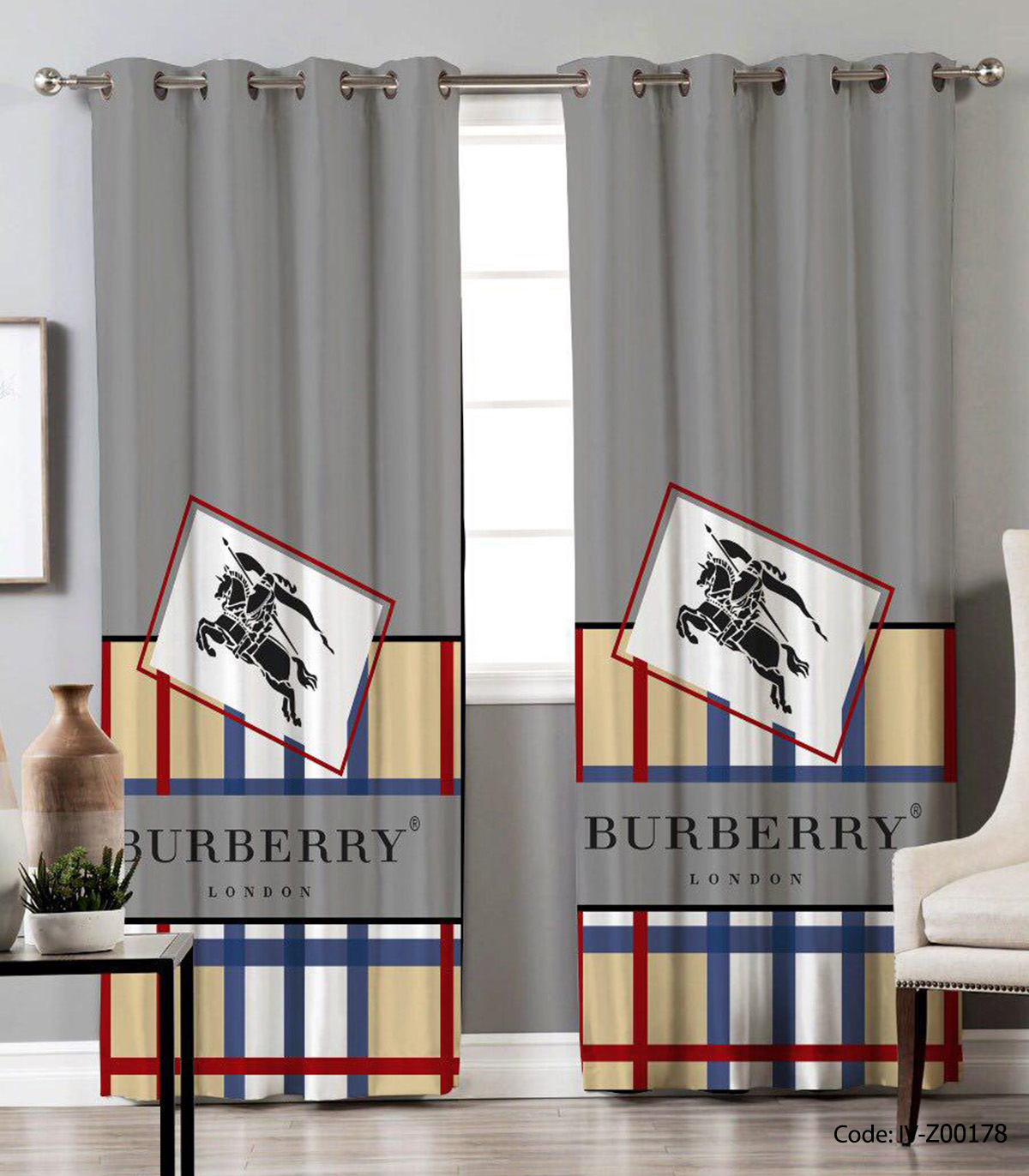 پرده پانچ دو تکه اسپرت مدل BURBERRY