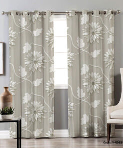 پرده پانچ دو تکه سالن پذیرایی مدل کوکب